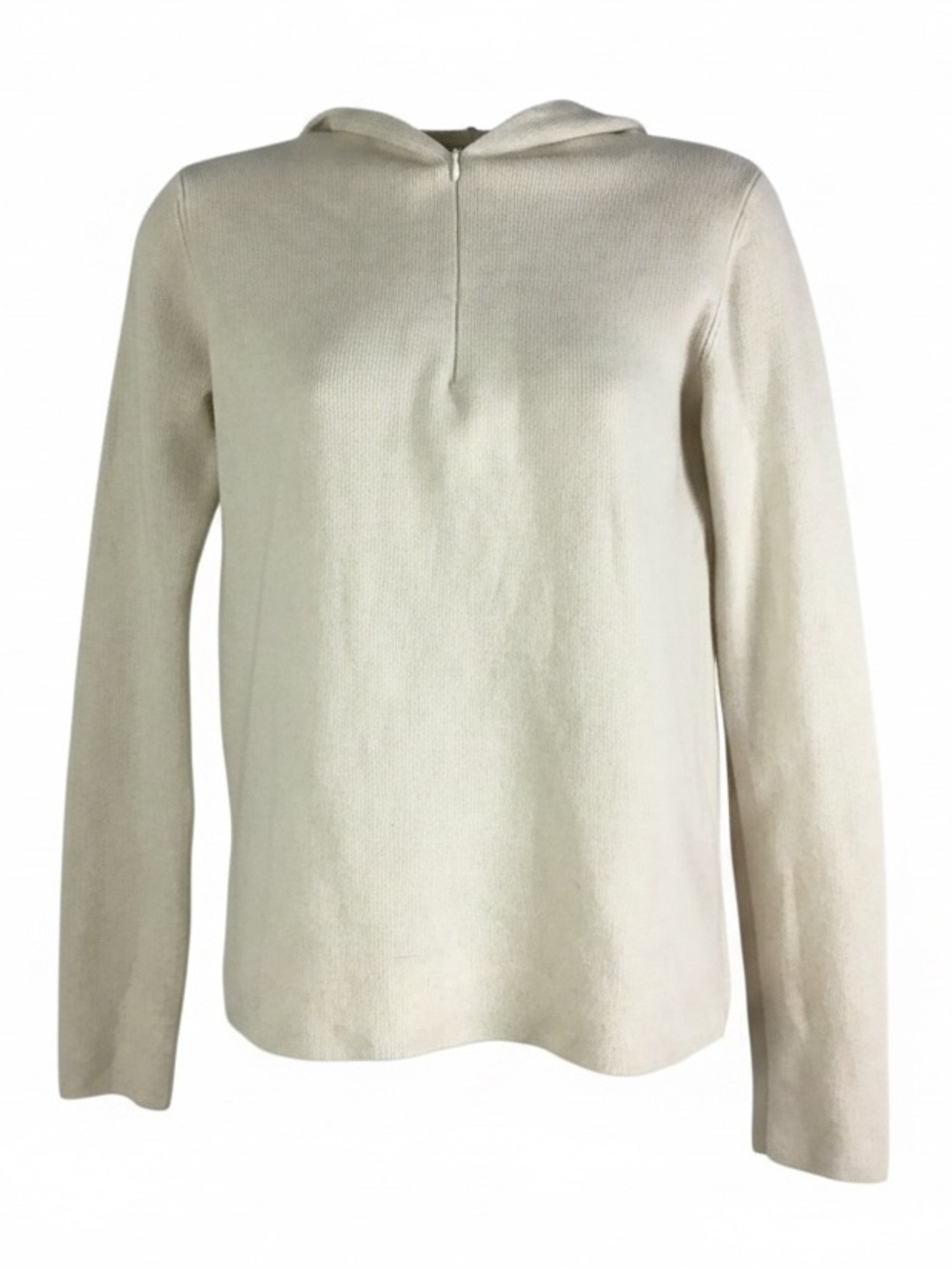 Vince Women’s Cream Wool/Cashmere Hooded 1/4 Zip Sweater Size Small